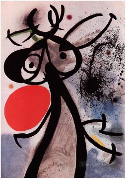 Mujer pájaro frente al sol Joan Miró Pinturas al óleo